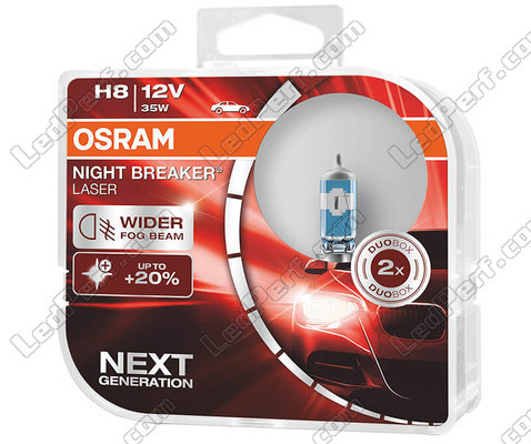 Pack of 2 Bulbs H8 Osram Night Breaker Laser + 150% - 64212NL-HCB